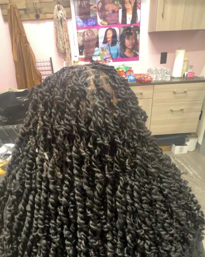 Long curly twists